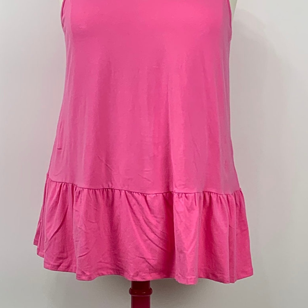 💞 PLUS SIZE Top Tunic Ruffle Hem with Back Button - Picture 5 of 7